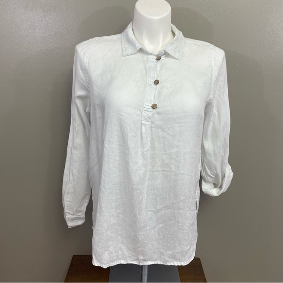 Sigred Olsen women’s Large white Linen tunic summer beach Resortwear - Picture 3 of 12